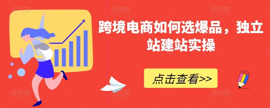 跨境电商如何选爆品，独立站建站实操-小艾项目网
