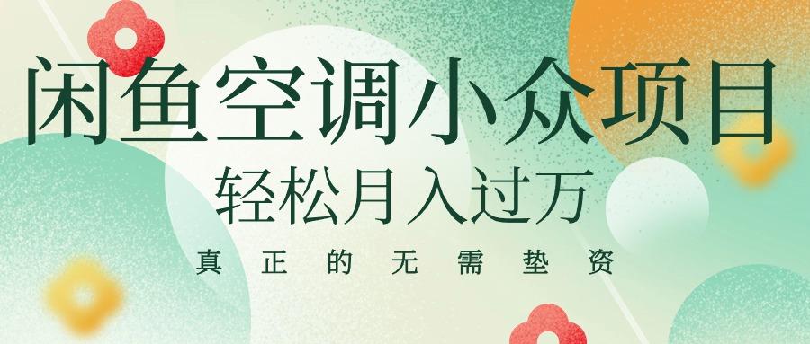 闲鱼卖空调小众项目 轻松月入过万 真正的无需垫资金-小艾项目网