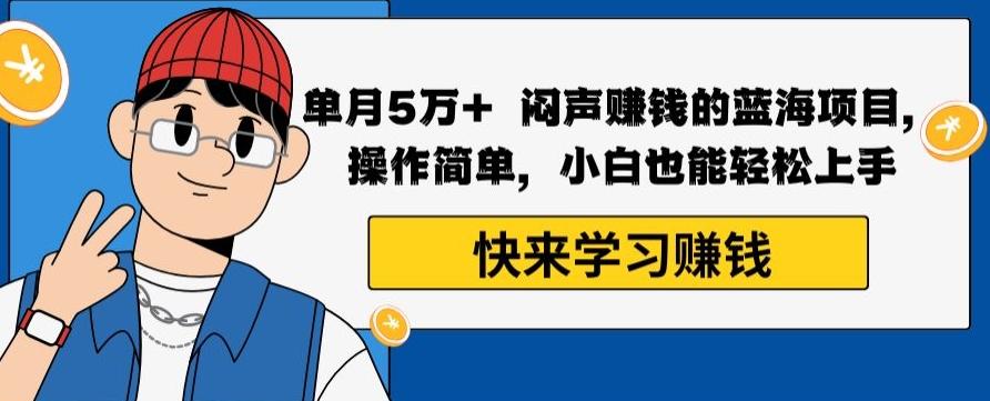 单月5万+闷声赚钱的蓝海项目，操作简单，小白也能轻松上手-小艾项目网