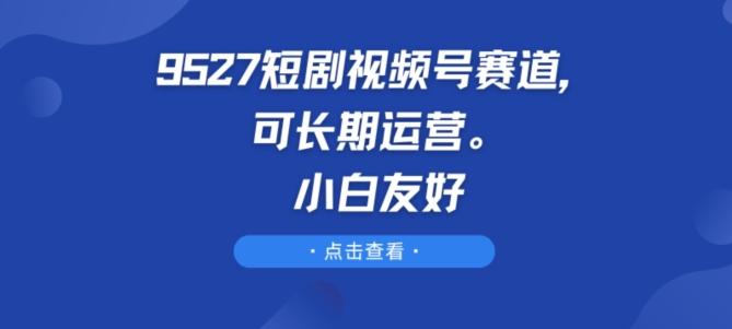 9527短剧视频号赛道，可长期运营，小白友好【揭秘】-小艾项目网