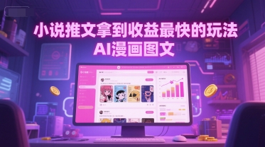 小说推文拿到收益最快的玩法，AI漫画图文-小艾项目网