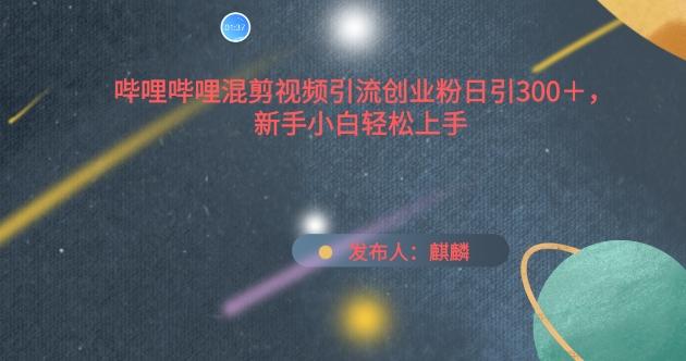 哔哩哔哩混剪视频引流创业粉日引300+，新手小白轻松上手【揭秘】-小艾项目网
