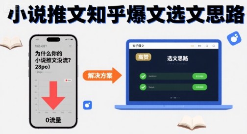 为什么你的小说推文没流量？小说推文知乎爆文选文思路-小艾项目网