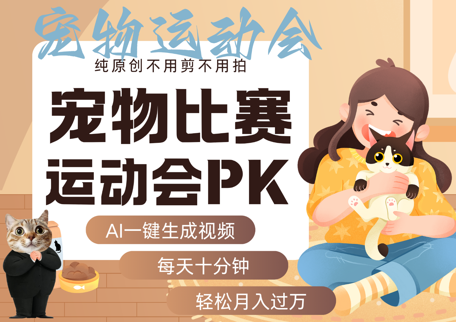 AI萌宠运动员跳水 射击 篮球 足球比赛 每天十分钟 附详细提示词文案库 代替做...-小艾项目网