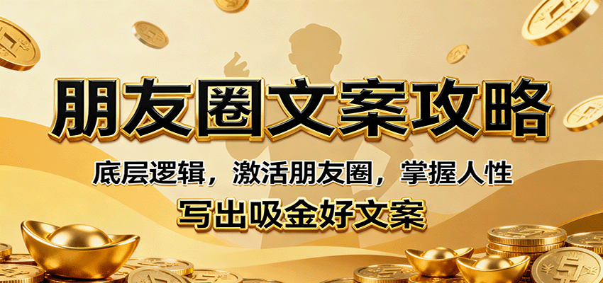 朋友圈文案攻略：底层逻辑，激活朋友圈，掌握人性，写出吸金好文案-小艾项目网