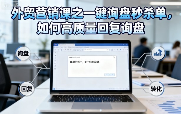 外贸营销课之一键询盘秒杀单，如何高质量回复询盘-小艾项目网