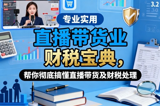 直播带货业财税宝典，帮你彻底搞懂直播带货及财税处理-小艾项目网
