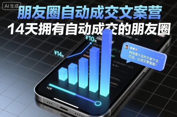 朋友圈自动成交文案营，14天拥有自动成交的朋友圈-小艾项目网