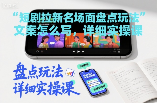 短剧拉新名场面盘点玩法文案怎么写，详细实操课-小艾项目网