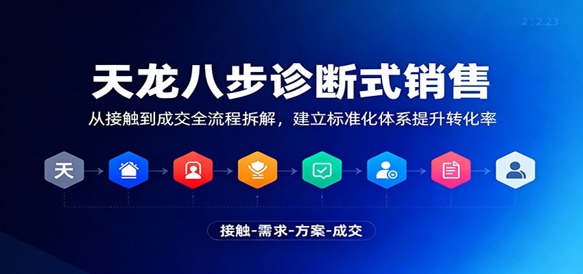 天龙八步诊断式销售，从接触到成交全流程拆解，建立标准化体系提升转化率-小艾项目网