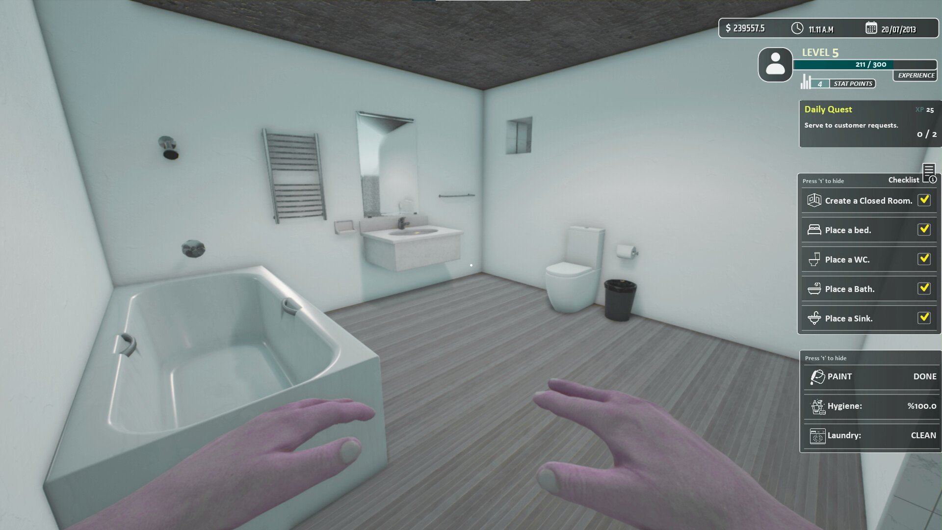 《酒店老板模拟器/Hotel Owner Simulator》PC中文版下载-含Build.18948595-小艾项目网