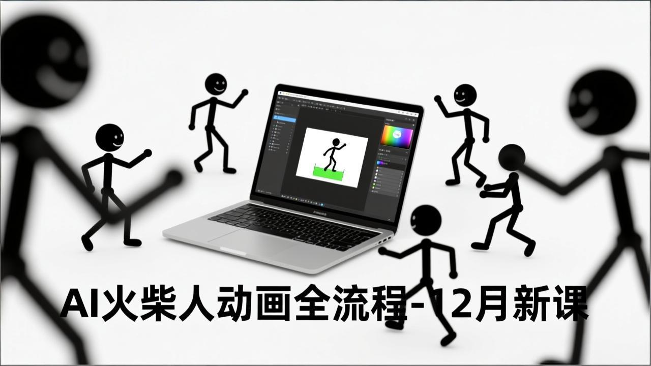 AI火柴人动画全流程-12月新课，文案生成、声音克隆、视频剪辑，零基础快速产出动画-小艾项目网
