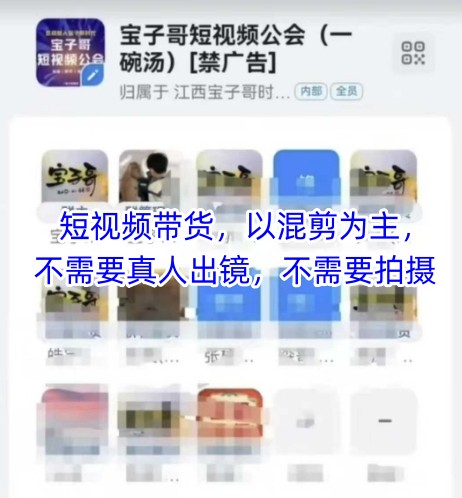 宝子哥头部团队短视频带货，以混剪为主，不需要真人出镜，不需要拍摄【更新12月】-小艾项目网