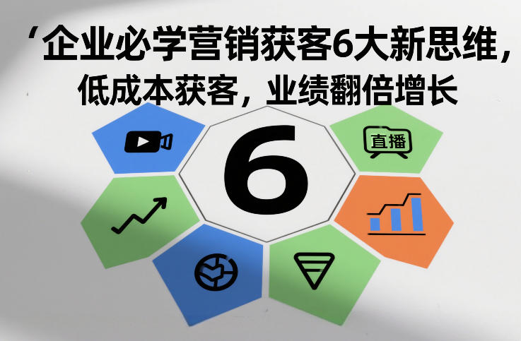 企业必学营销获客6大新思维，低成本获客，业绩翻倍增长-小艾项目网