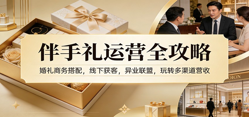 伴手礼运营全攻略：婚礼商务搭配，线下获客，异业联盟，玩转多渠道营收-小艾项目网