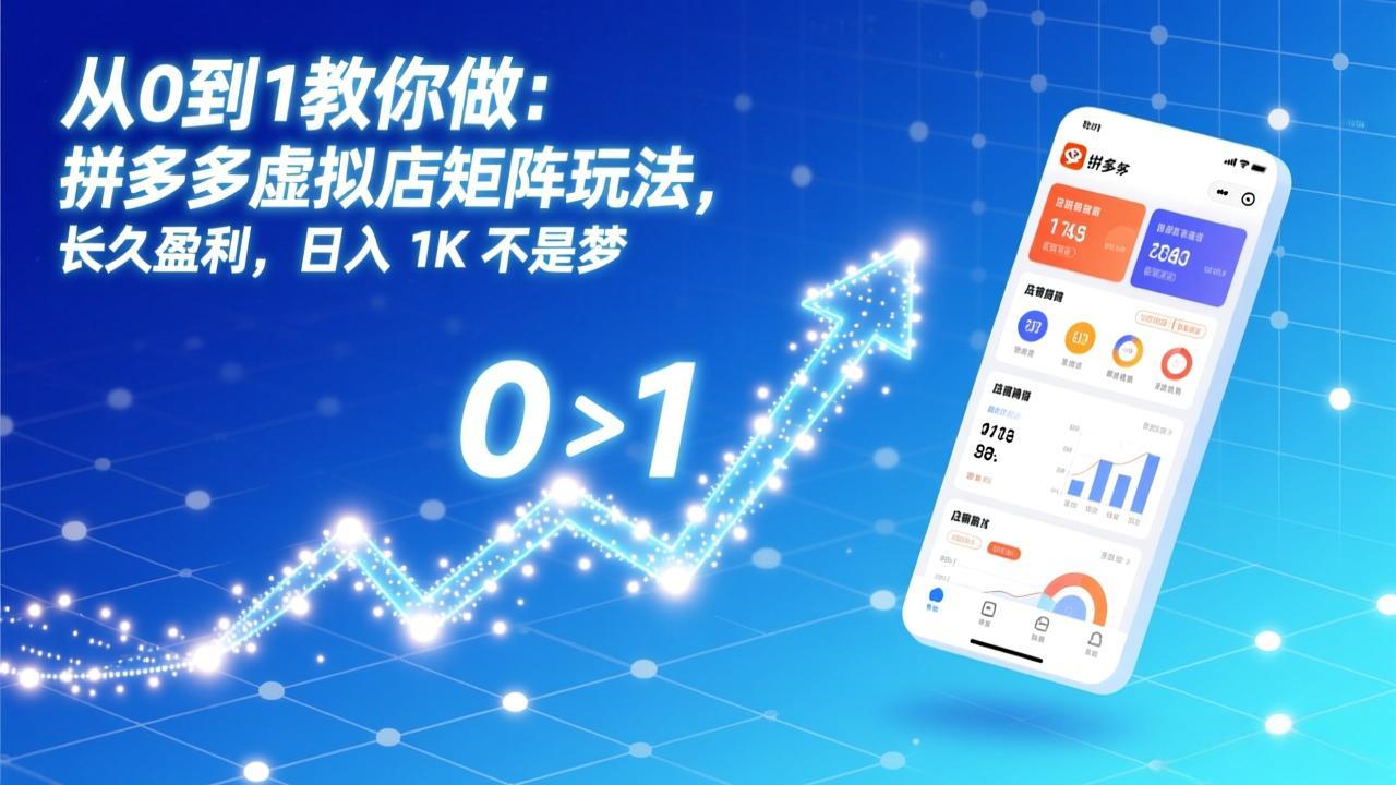 从0到1教你做：拼多多虚拟店矩阵玩法，长久盈利，日入 1K 不是梦-小艾项目网