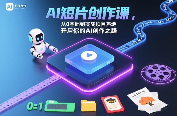 AI短片创作课，从0基础到实战项目落地，开启你的AI创作之路(更新)-小艾项目网