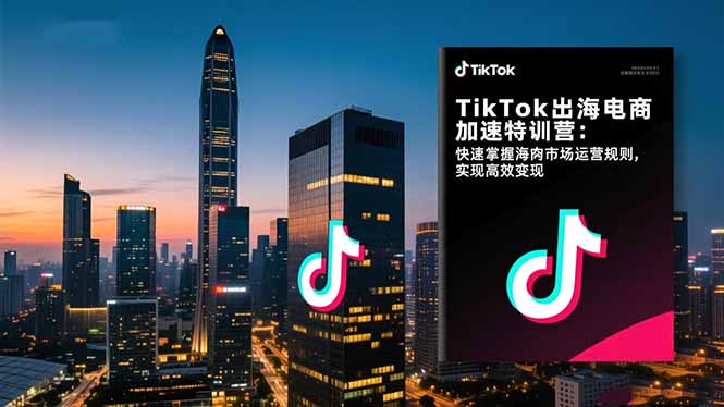 TikTok出海电商加速特训营-更新：快速掌握海外市场运营规则，实现高效变现-小艾项目网