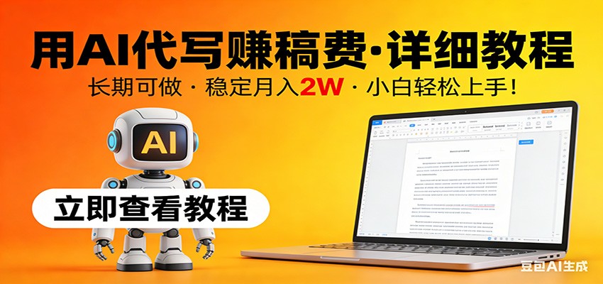 用AI代写赚稿费,详细教程,长期可做,稳定月入2W,小白轻松上手!-小艾项目网