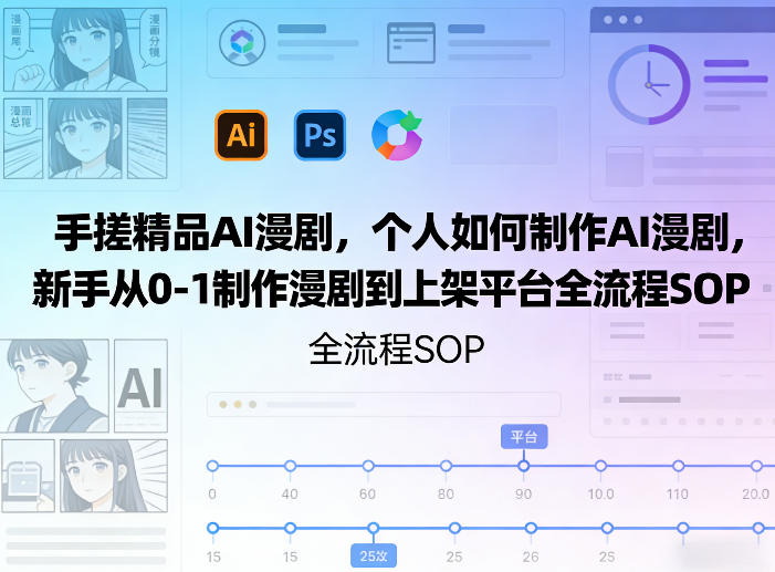 手搓精品AI漫剧，个人如何制作AI漫剧，新手从0-1制作漫剧到上架平台全流程SOP-小艾项目网