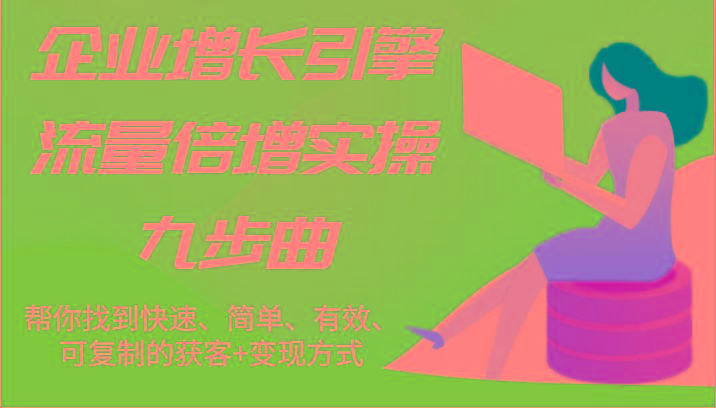 企业增长引擎流量倍增实操九步曲，帮你找到快速、简单、有效、可复制的获客+变现方式-小艾项目网