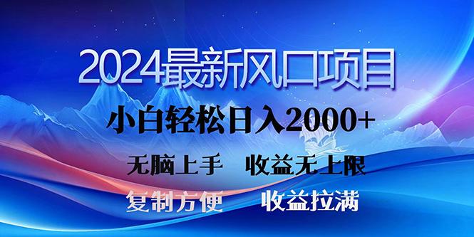 (10078期)2024最新风口！三分钟一条原创作品，日入2000+，小白无脑上手，收益无上限-小艾项目网