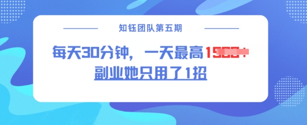 副业她只用了1招，每天30分钟，无脑二创，一天最高1.5k-小艾项目网