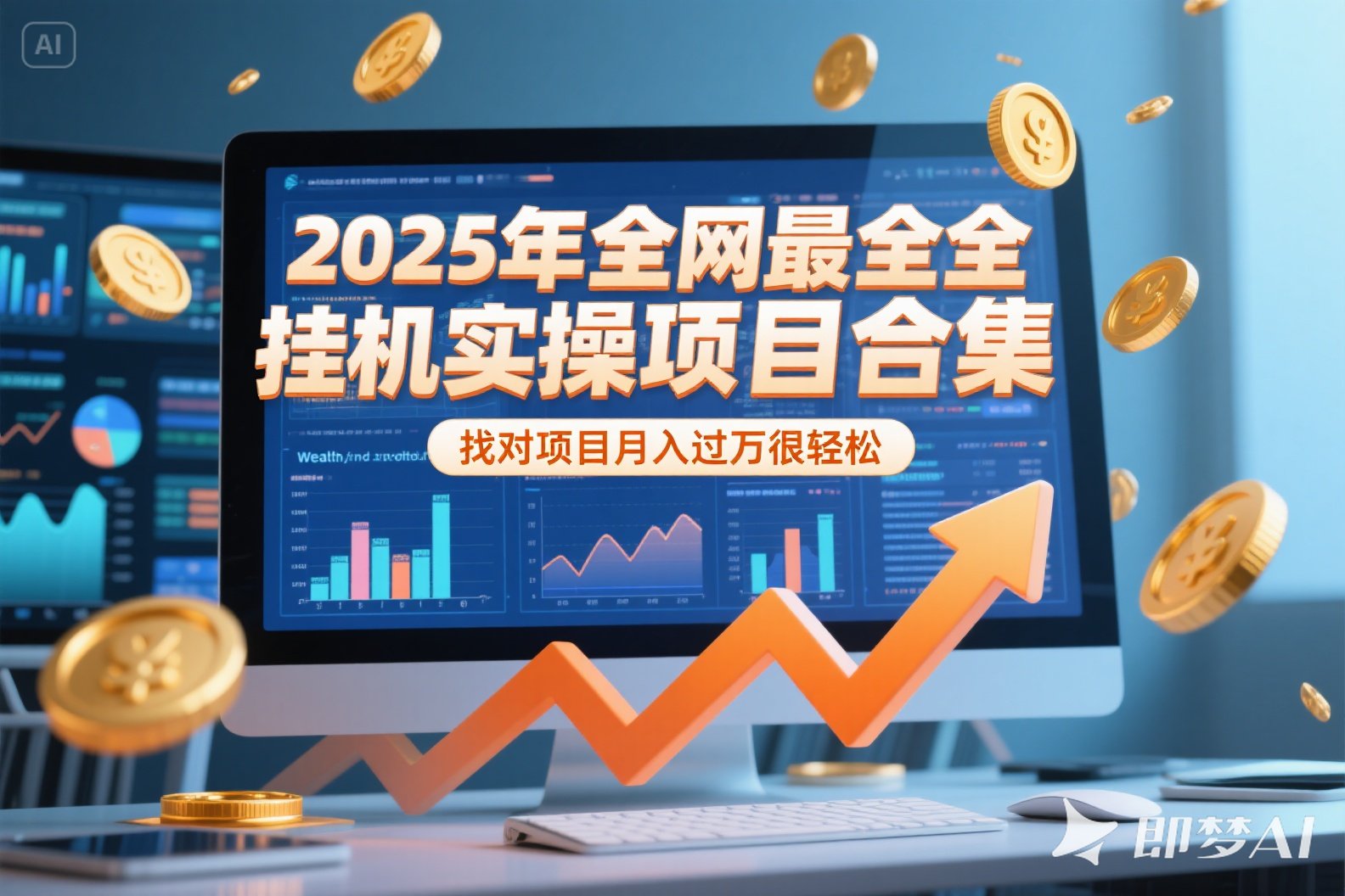 2025年挂机实操项目实操演练，挂机类型，AI直播类型，轻资产创业类型...-小艾项目网