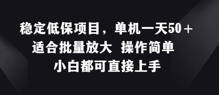 稳定低保项目，单机一天50+适合批量放大 操作简单 小白都可直接上手【揭秘】-小艾项目网