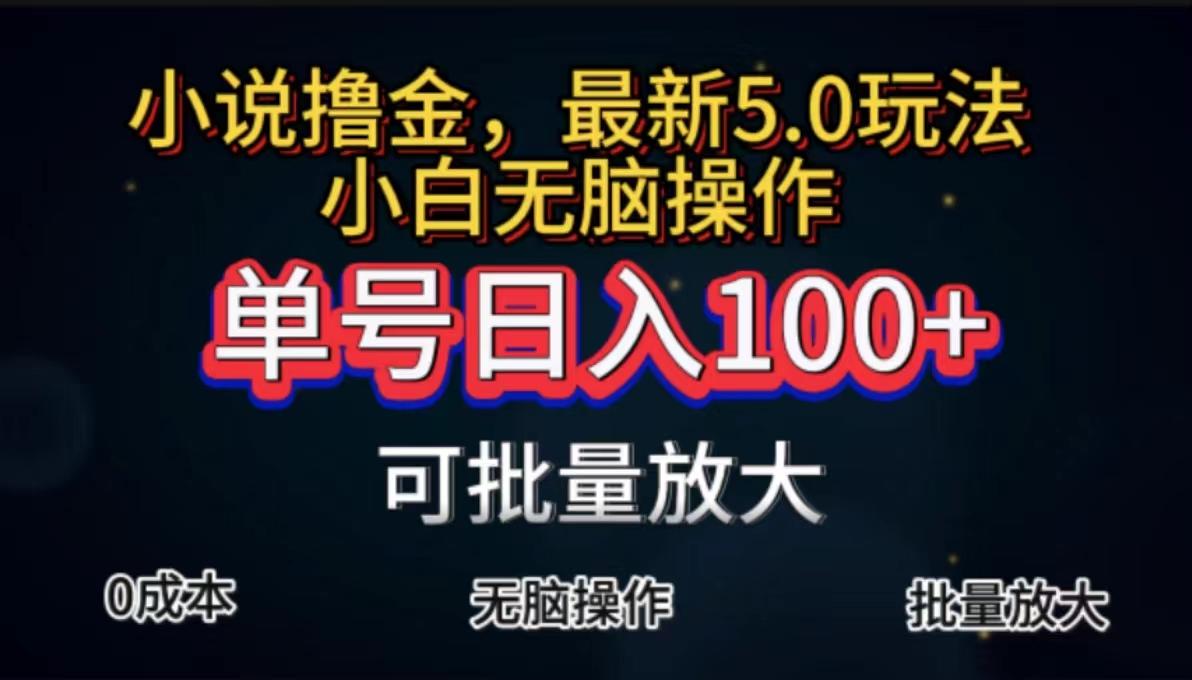全自动小说撸金，单号日入100+小白轻松上手，无脑操作-小艾项目网