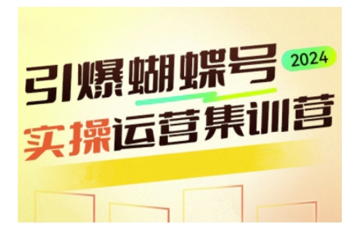 引爆蝴蝶号实操运营，助力你深度掌握蝴蝶号运营，实现高效实操，开启流量变现之路-小艾项目网