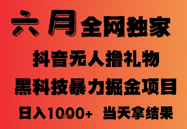 25年6月抖音无人直播最新暴力撸音浪掘金，小白可做，可批量矩阵放大，长期稳定日入1k+【揭秘】-小艾项目网