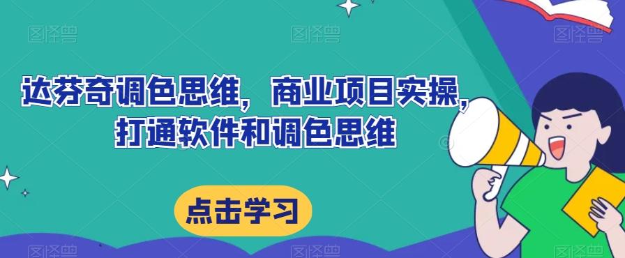 达芬奇调色思维，商业项目实操，打通软件和调色思维-小艾项目网