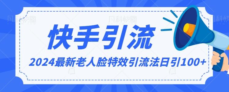 2024全网最新讲解老人脸特效引流方法，日引流100+，制作简单，保姆级教程【揭秘】-小艾项目网