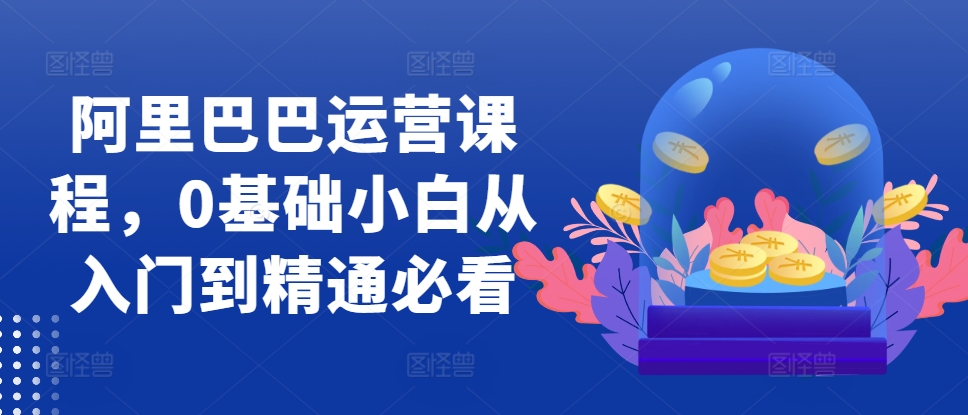 阿里巴巴运营课程，0基础小白从入门到精通必看-小艾项目网