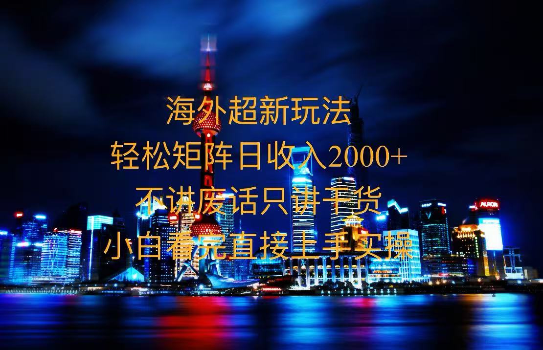 2025全新海外暴力玩法，操作简单，小白轻松上手-小艾项目网