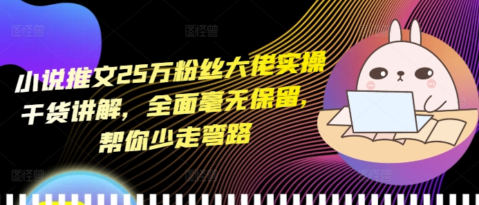 小说推文25万粉丝大佬实操干货讲解，全面毫无保留，帮你少走弯路-小艾项目网