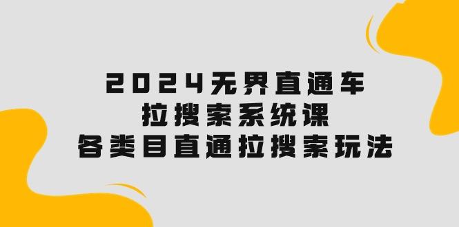 2024无界直通车·拉搜索系统课：各类目直通车 拉搜索玩法！-小艾项目网
