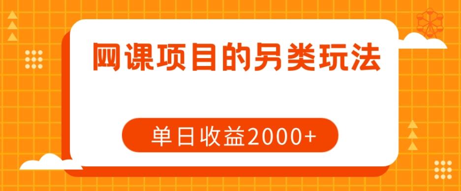 网课项目的另类玩法，单日收益2000+【揭秘】-小艾项目网