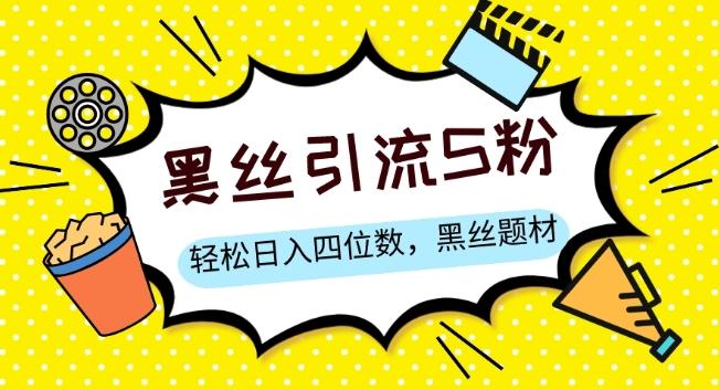 S粉变现，轻松日入四位数，黑丝题材+情感话术【揭秘】-小艾项目网