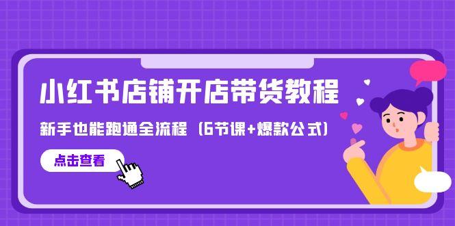 (9883期)最新小红书店铺开店带货教程，新手也能跑通全流程(6节课+爆款公式)-小艾项目网