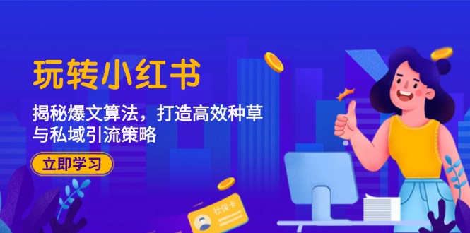 玩转小红书：揭秘爆文算法，打造高效种草与私域引流策略-小艾项目网