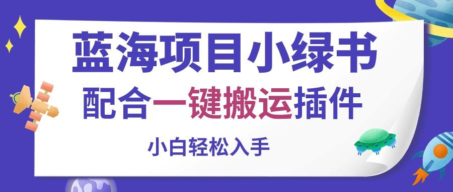 蓝海项目小绿书，配合一键搬运插件，小白轻松入手-小艾项目网