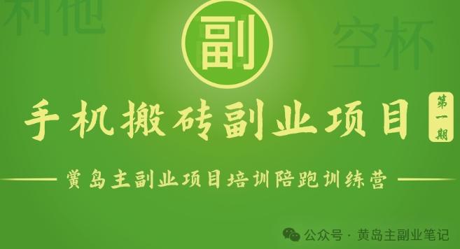 手机搬砖小副业项目训练营1.0，实测1小时收益50+，一部手机轻松日入100+-小艾项目网
