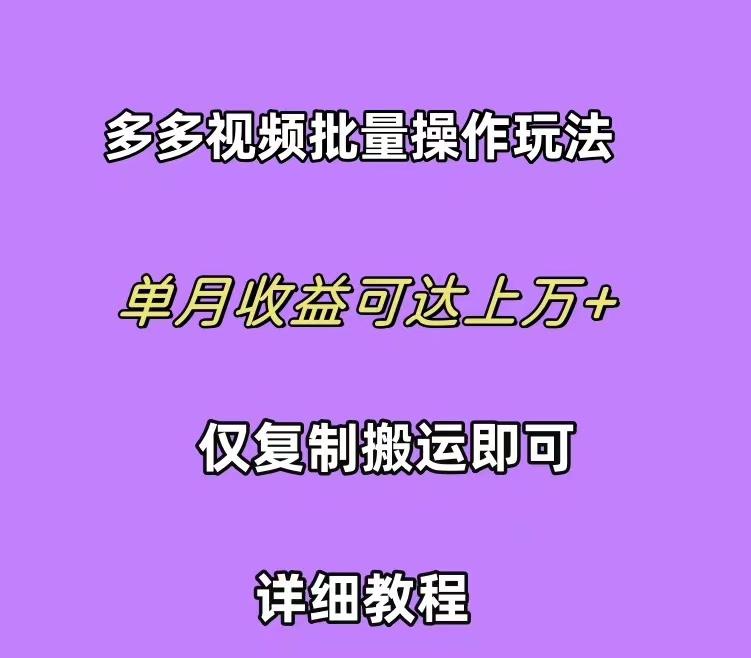 (10029期)拼多多视频带货快速过爆款选品教程 每天轻轻松松赚取三位数佣金 小白必...-小艾项目网