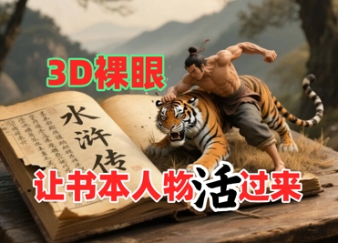 书本人物裸眼3D视频，新的玩法，流量超猛，保姆级教程-小艾项目网