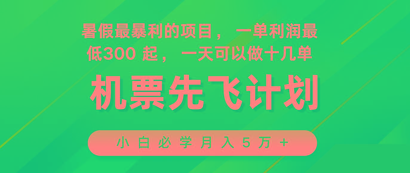 2024暑假最赚钱的项目，市场很大，一单利润300+，每天可批量操作-小艾项目网