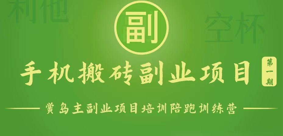 手机搬砖小副业项目训练营1.0，能用手机做的简单小副业-小艾项目网