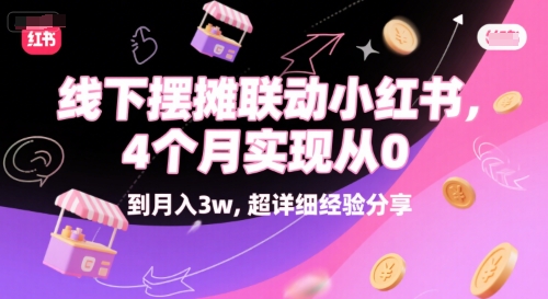 线下摆摊联动小红书，4 个月实现从 0 到月入3w，超详细经验分享-小艾项目网