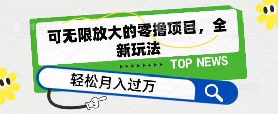 可无限放大的零撸项目，全新玩法，一天单机撸个50+没问题【揭秘】-小艾项目网